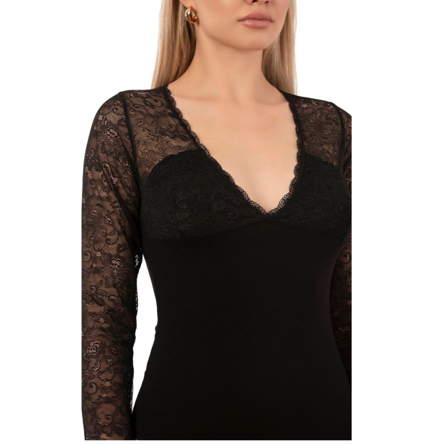 Women’s Long Sleeve Lace Bodysuit