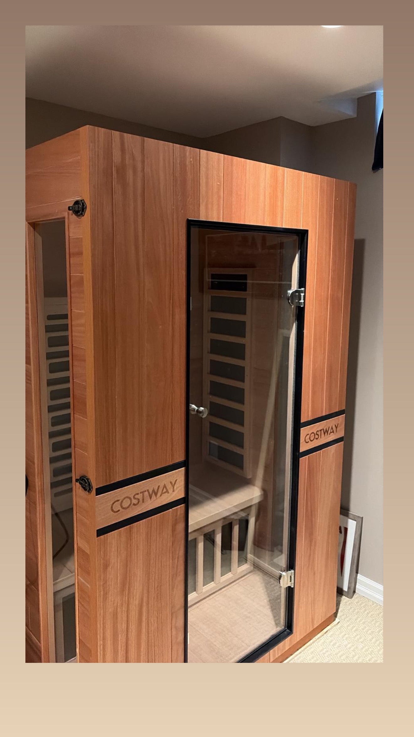 2026 Model-Premium Series-Costway 2-Person Dual Therapy Full Spectrum Infrared Sauna with Red Light Panel($900 Value), WiFi App Control, Chromotherapy & Bluetooth – Okoume Wood- Fully Loaded Indoor Spa