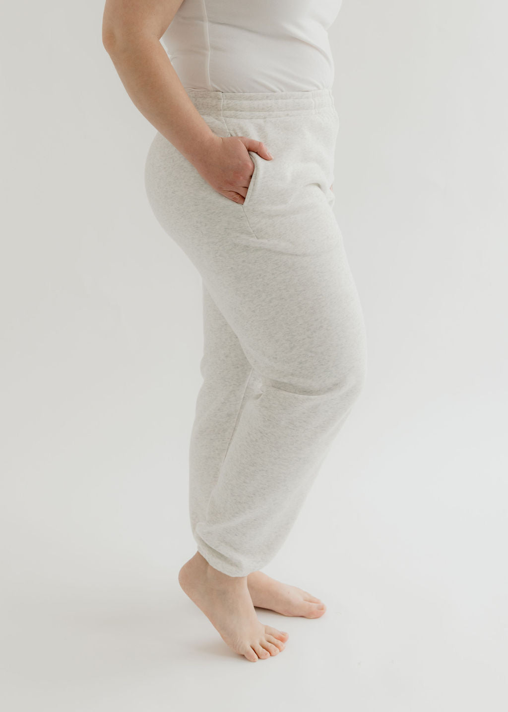 The Gisele Pant | Heavyweight Heathered White