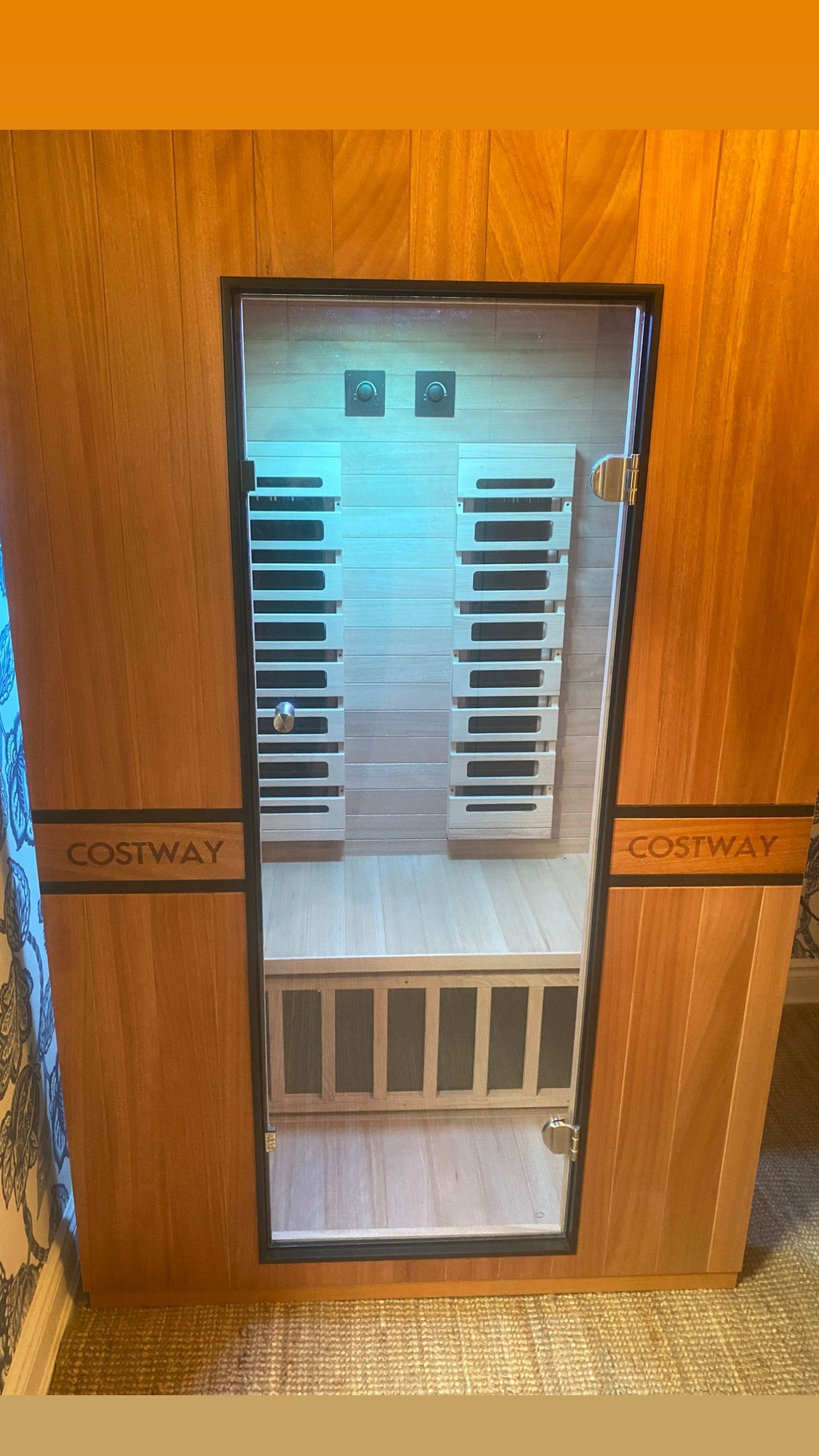 2026 Model-Premium Series-Costway 2-Person Dual Therapy Full Spectrum Infrared Sauna with Red Light Panel($900 Value), WiFi App Control, Chromotherapy & Bluetooth – Okoume Wood- Fully Loaded Indoor Spa