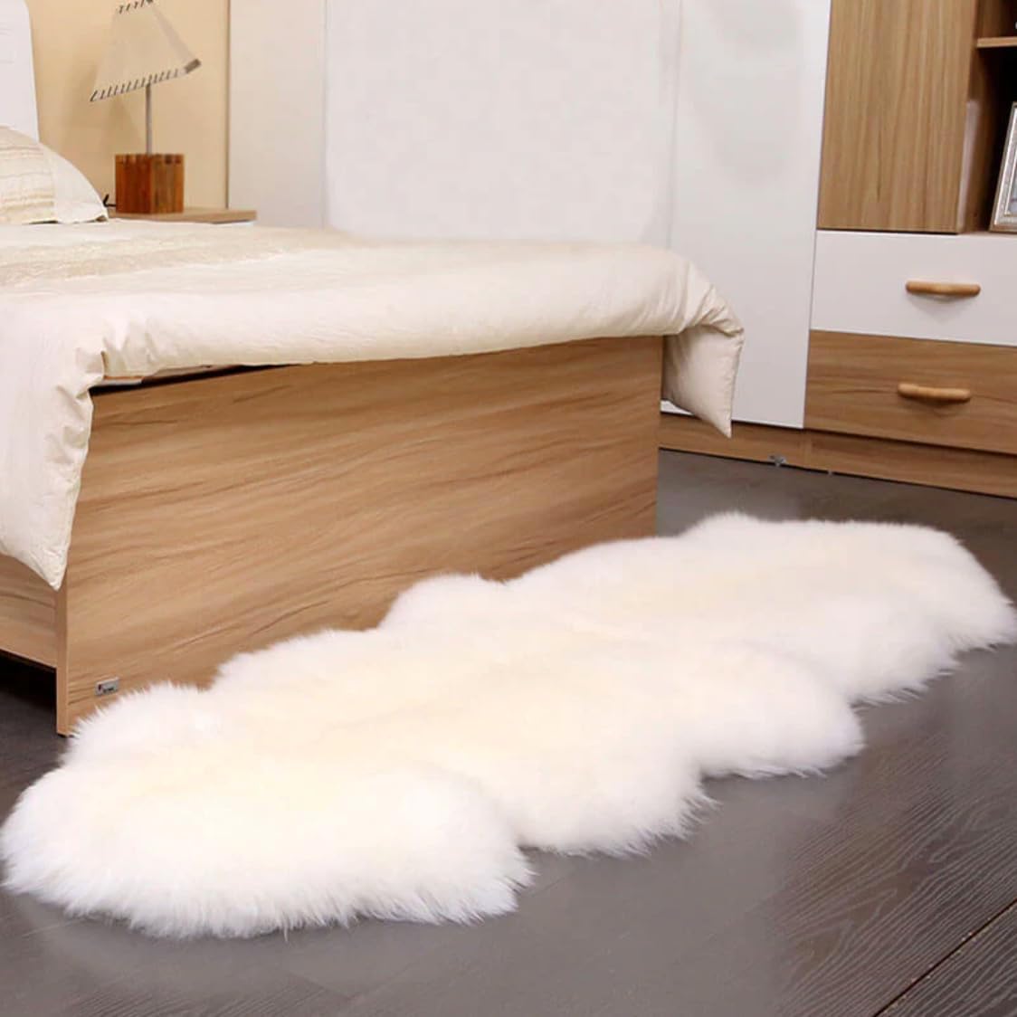 NATURAL SHEEPSKIN WOOL RUG