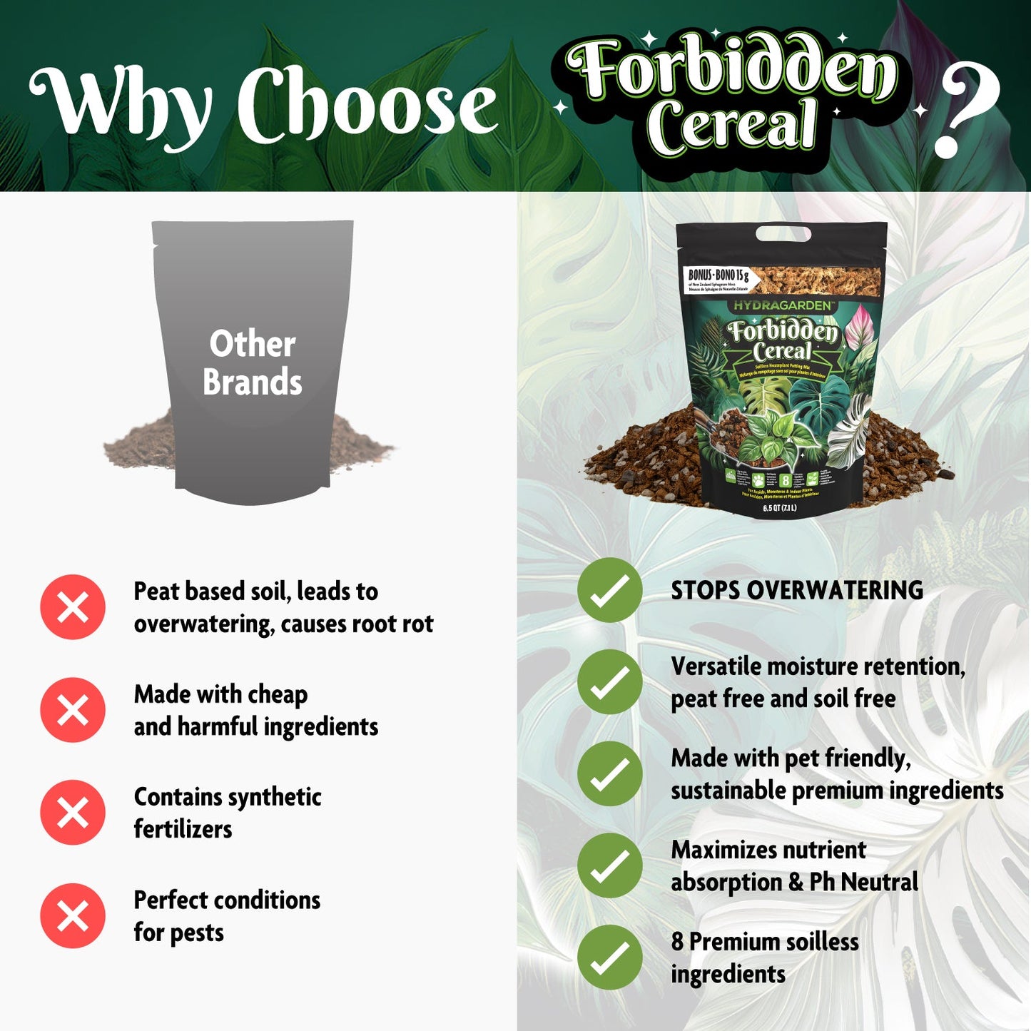 Forbidden Cereal Soilless Houseplant Potting Mix