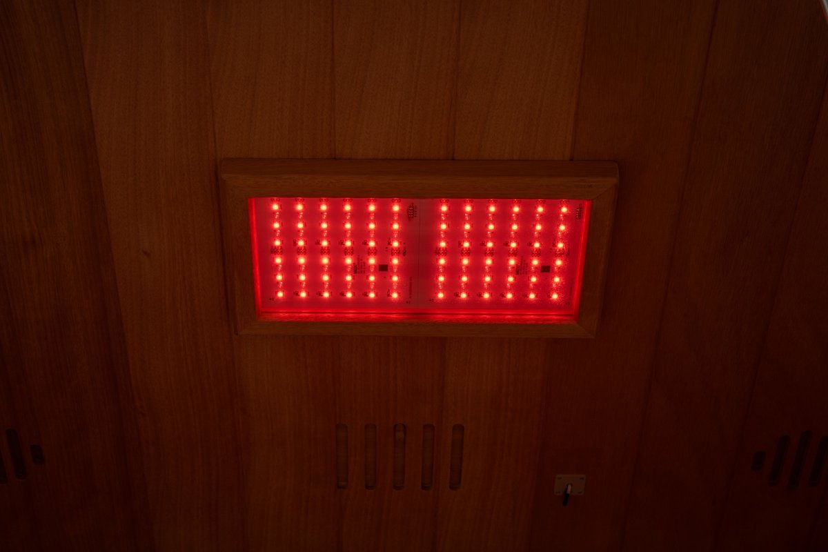 2026 Model-Premium Series-Costway 2-Person Dual Therapy Full Spectrum Infrared Sauna with Red Light Panel($900 Value), WiFi App Control, Chromotherapy & Bluetooth – Okoume Wood- Fully Loaded Indoor Spa