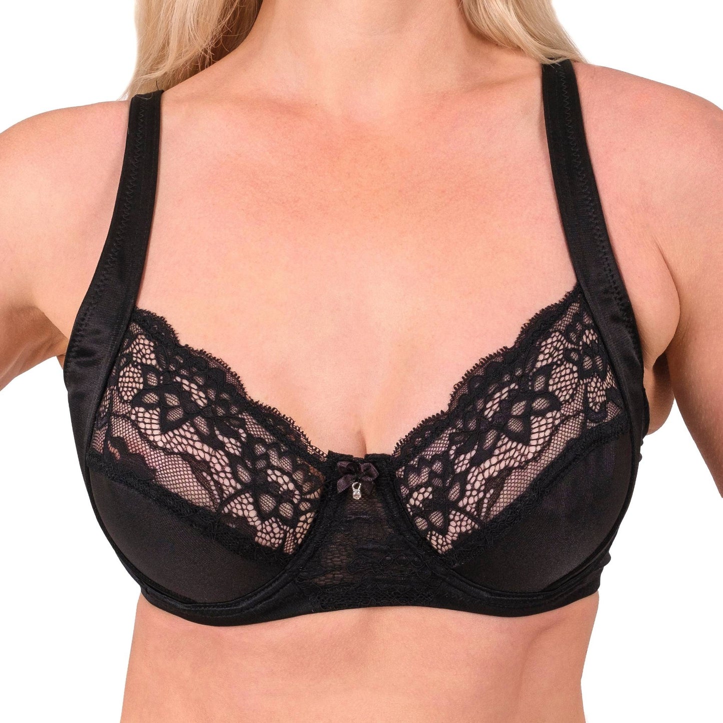 Lace-Trim Full-Coverage Underwire Bra