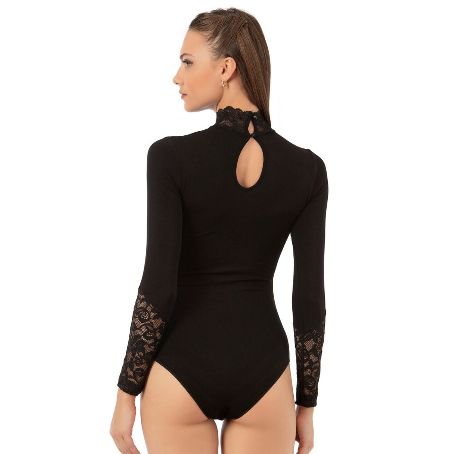 Women’s High Neck Lace Bodysuit