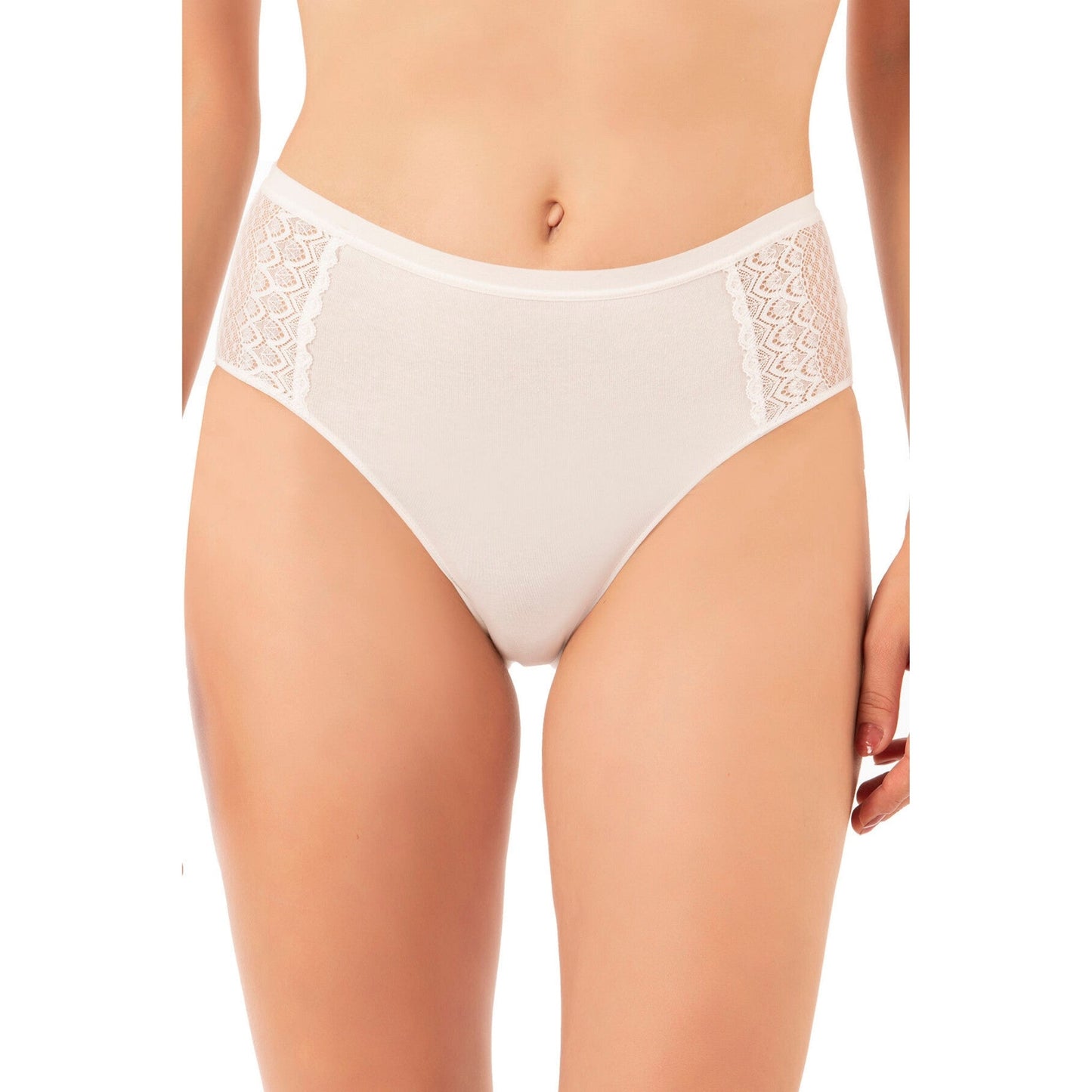 3-Pack Cotton Modal High-Leg Briefs with Lace Panels