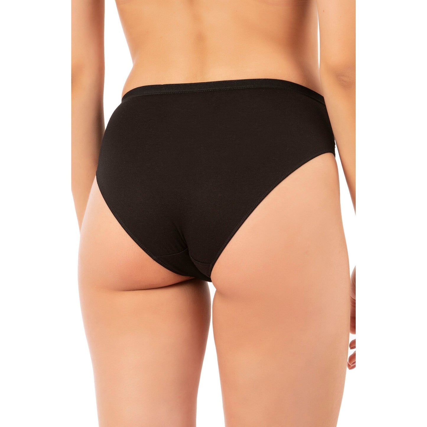 3-Pack Cotton Modal High-Leg Briefs with Lace Panels