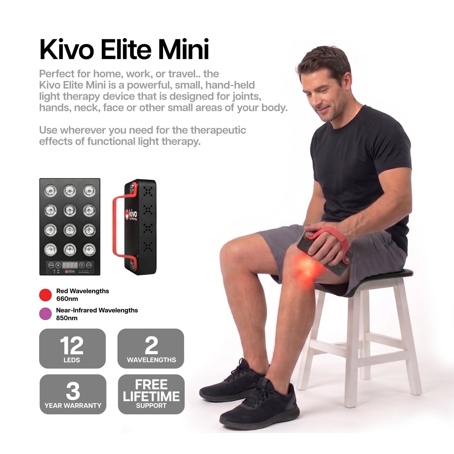 Kivo Elite Mini: Portable Red Light