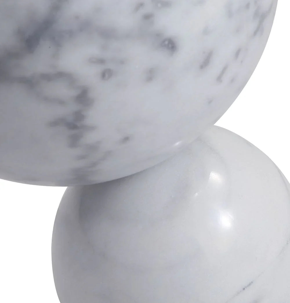 PENELOPE WHITE MARBLE SIDE TABLE
